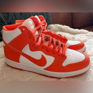 Nike Dunk High Syracuse 2021 Men’s Size 7 White Orange DD1399-101 EUC